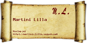 Martini Lilla névjegykártya
